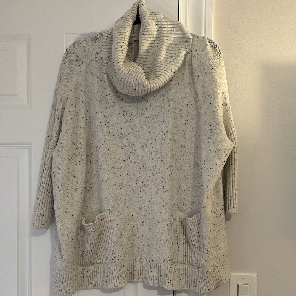 Loft Cozy Cream Turtleneck Sweater tunic